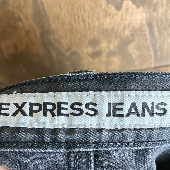 Express Mens Jeans Black Denim Rocco Slim Fit Skinny Leg Stretch 32x34 - Picture 4 of 12